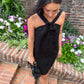 Robe noire dos nu Louisy