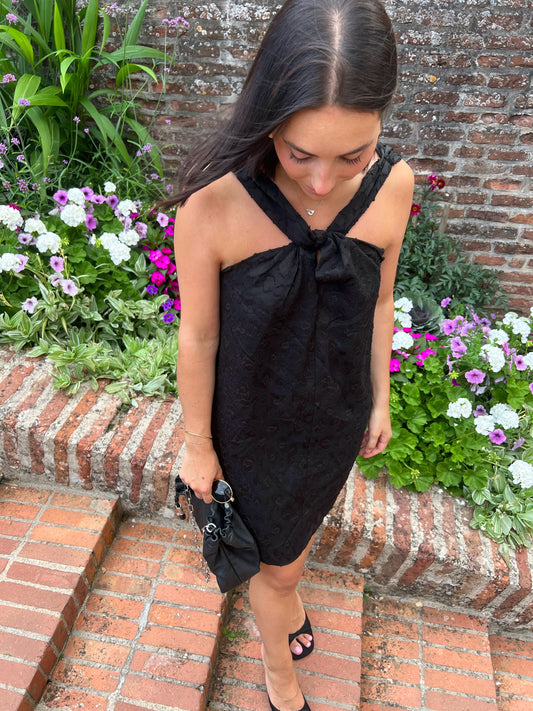 Robe noire dos nu Louisy