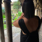 Robe noire dos nu Louisy