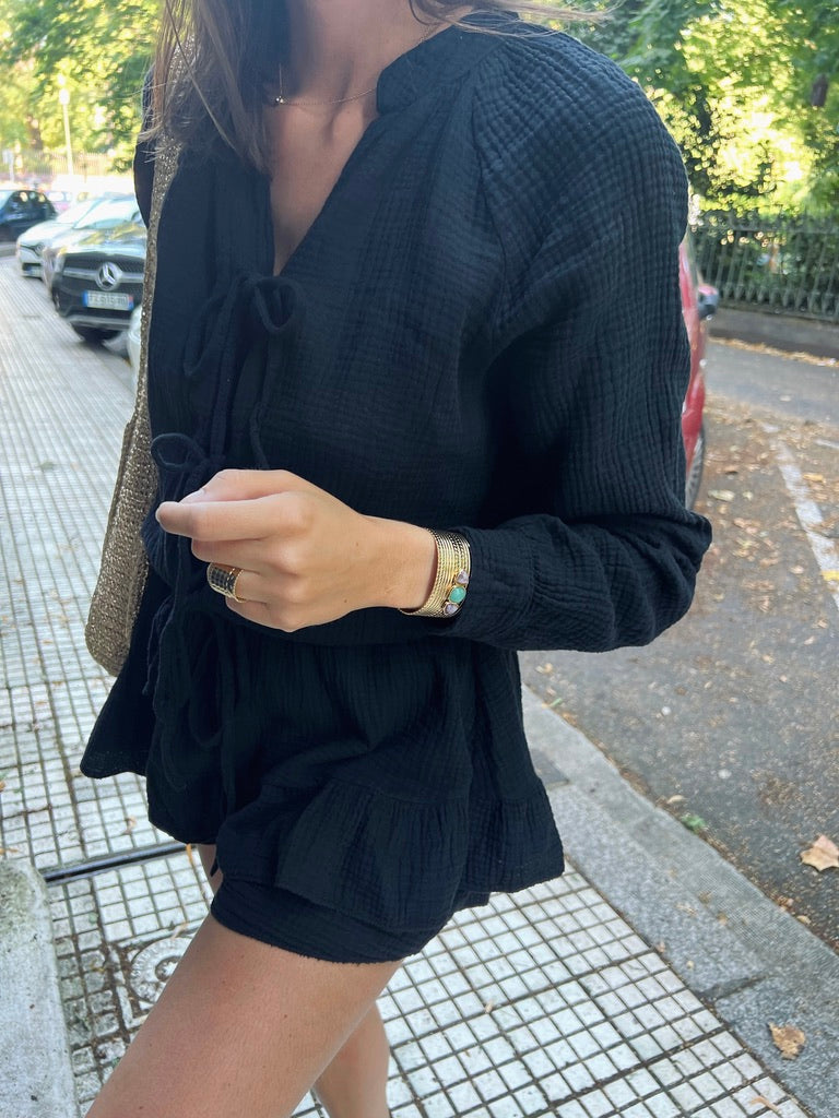 Combinaison short - jupe Lilo • Noire